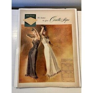 Corette Slips Print Ad Ephemera Wall Art Decor JKR VTG 1948 Pin Up Sexy Lingerie